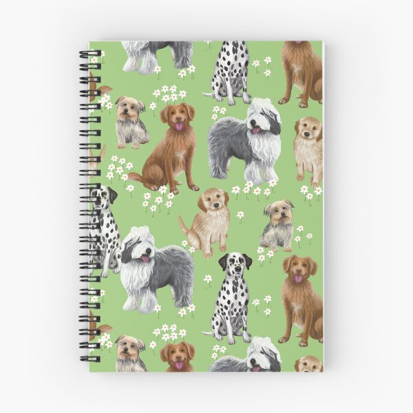 Item preview, Dog pattern with green background designed and sold by ClaireNigeon.