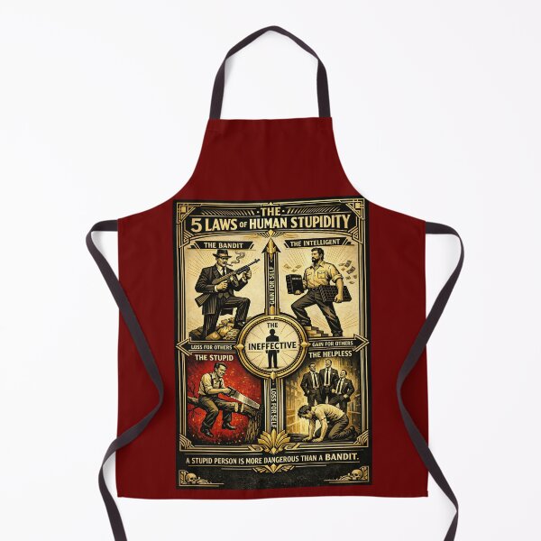 Item preview, The 5 Laws of Human Stupidity – Cipolla Edition (Gold) designed and sold by The Anti-Utopian.