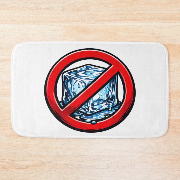 Item preview, Bold Red Prohibited No Ice Cube Symbol Social Justice Protest Art designed and sold by Phil Ben.