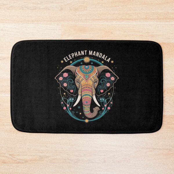 Item preview, Elephant Portrait Colorful Artwork Floral Savanna Nature designed and sold by angolinnArt.