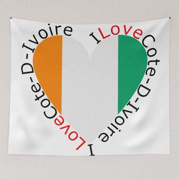Item preview, I Love Cote D Ivoire  Heart designed and sold by TheIconSmith.