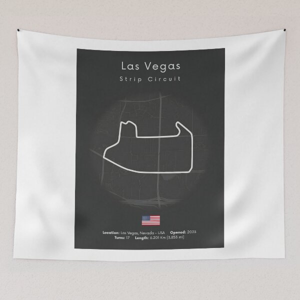 Item preview, Las Vegas Racing Circuit Map Poster Minimalist designed and sold by shopcanva.
