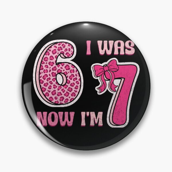 Item preview, I Was 6 Now I'm 7 Birthday Girl Leopard Coquette Bow Funny 67 Kids designed and sold by UniTeeCo.