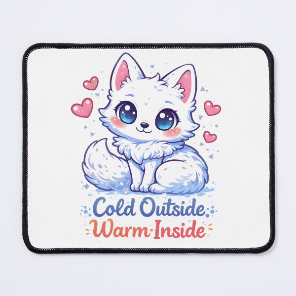 Item preview, Arctic Fox With Snow Hearts – Cute Winter Love Animal designed and sold by ProQ Creative Prints.