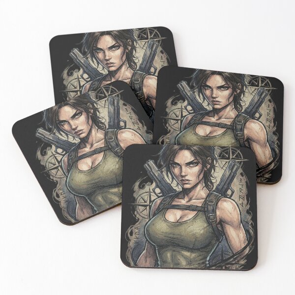 Item preview, Lara Croft Tomb Raider T-Shirt | Classic Dual Pistols Archaeologist Gamer Tee designed and sold by Senpaiwaves.