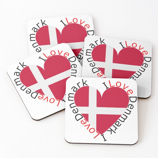 Item preview, I Love Denmark  Heart designed and sold by TheIconSmith.