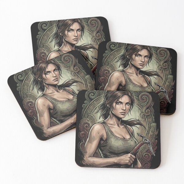 Item preview, Lara Croft T-Shirt | Turquoise Tank Retro Tomb Raider Fan Apparel designed and sold by Senpaiwaves.