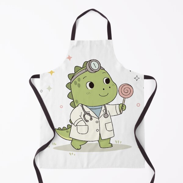 Item preview, Cute Dinosaur Doctor with Lollipop – Kawaii Dino Medical Cartoon designed and sold by MeeraArts&Crafts.