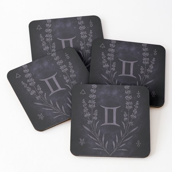 Item preview, Gemini Lavender Duality – Occult Botanical Zodiac Art designed and sold by LuxuryApparels.