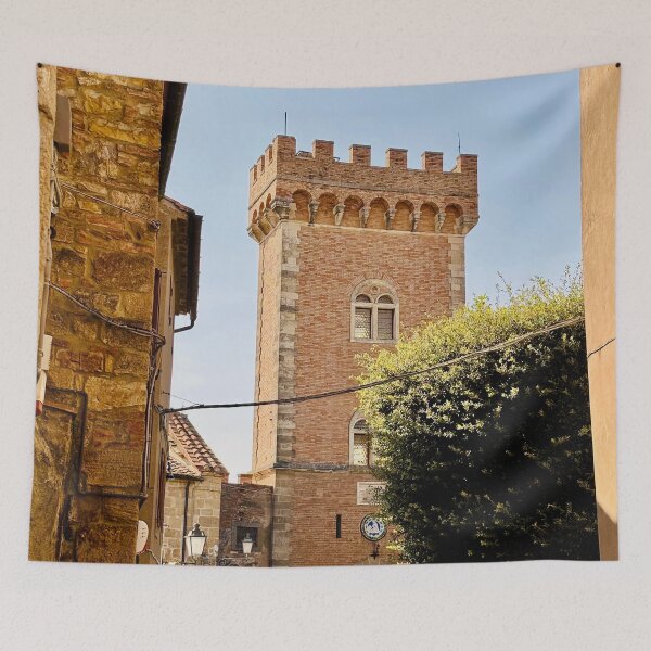 Item preview, Italian village castle print designed and sold by happytraveller1.