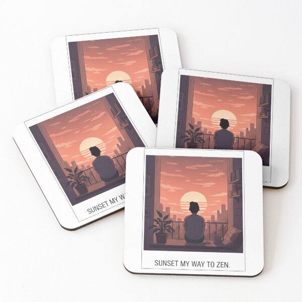 Item preview, Sunset My Way To Zen Lo-Fi Aesthetic Apartment View designed and sold by Dariusz.K.