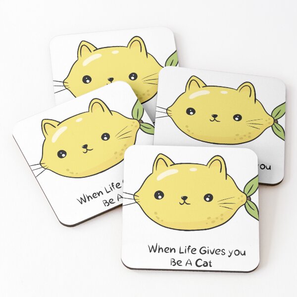 Item preview, Funny Lemon Cat - When Life Gives You Be A Cat Motivation designed and sold by LYAN-STORE.