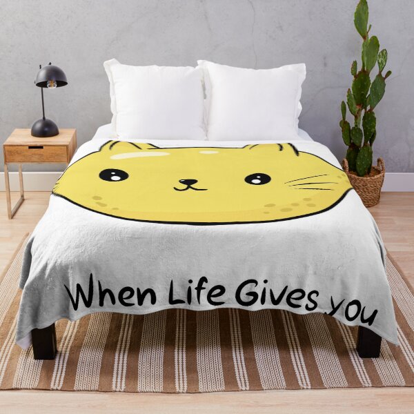 Item preview, Funny Lemon Cat - When Life Gives You Be A Cat Motivation designed and sold by LYAN-STORE.