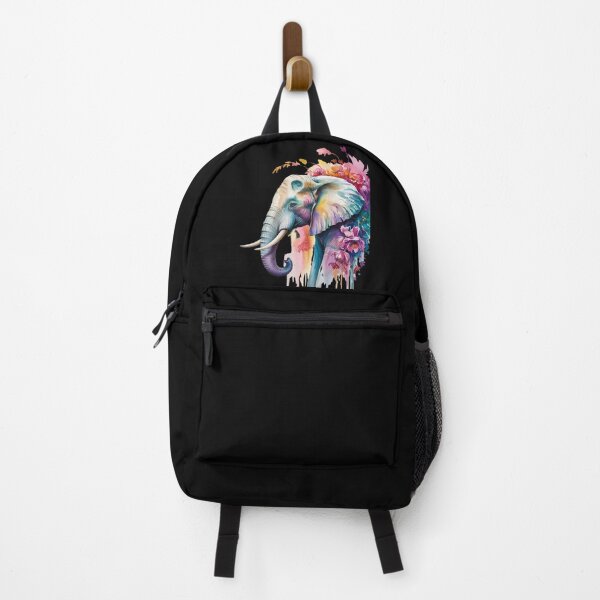 Item preview, Elephant Safari Art Floral African Elephant Watercolor designed and sold by angolinnArt.