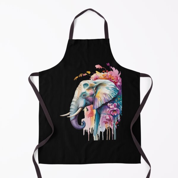 Item preview, Elephant Safari Art Floral African Elephant Watercolor designed and sold by angolinnArt.