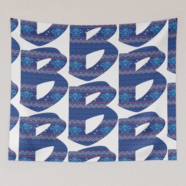 Item preview, Yarn pattern letters of English alphabet on white background, designed and sold by WP-7824.