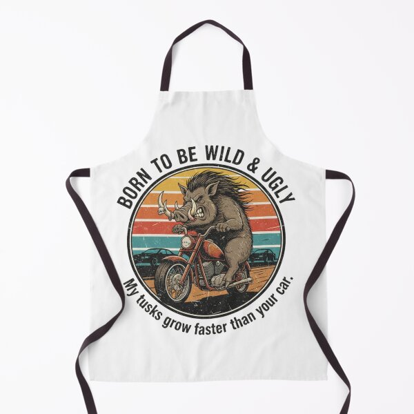Item preview, Funny Biker Wild Boar – Born To Be Wild & Ugly Retro 90s Vintage Art designed and sold by FakeJoo.