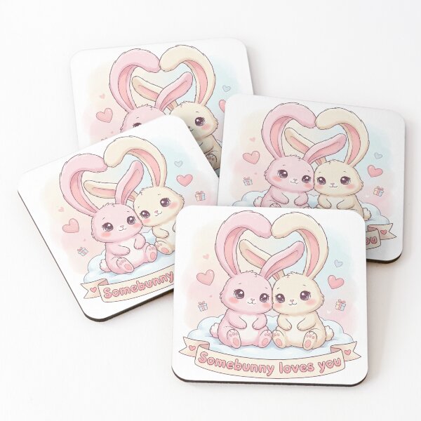 Item preview, Cute Bunny Couple in Love – Valentine’s Gift designed and sold by Nice Vibes Prints.