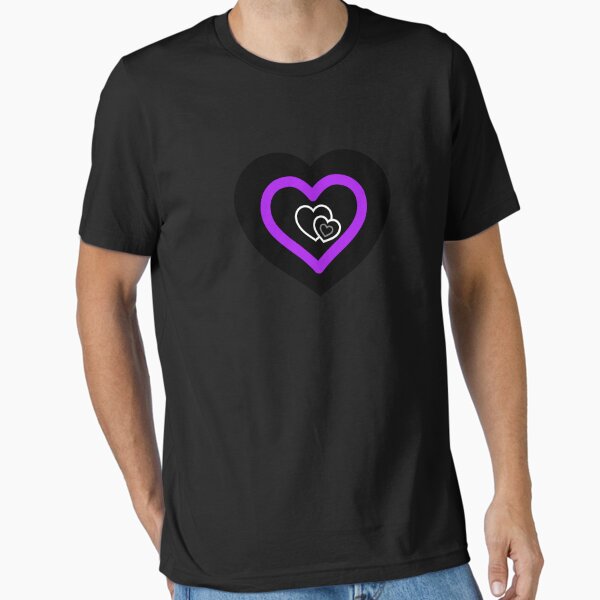 Asexualise Asexual Hearts Asexual Merchandise in Asexual Flag Colours Essential T-Shirt
