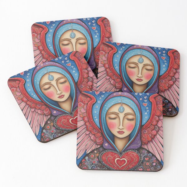 Item preview, Pensioner Angel of Love with wings wearing a hoodie celebrating Valentines Day designed and sold by Colin Bentham.