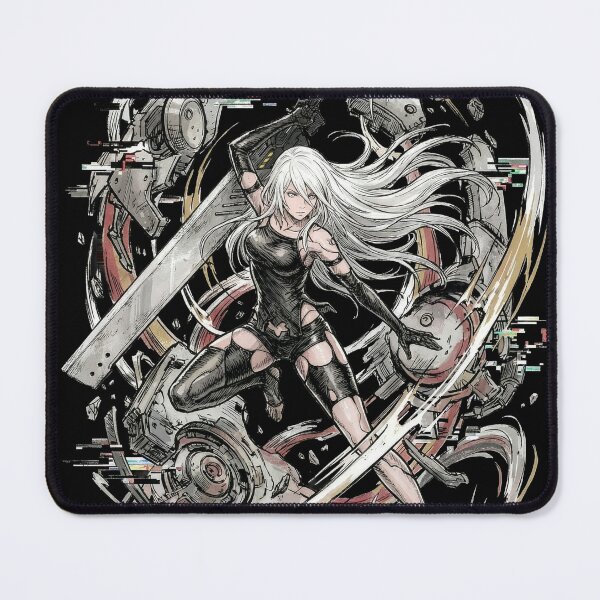 Item preview, NieR Automata A2 T-Shirt | Rogue Deserter Silver Hair Greatsword Tee designed and sold by Senpaiwaves.
