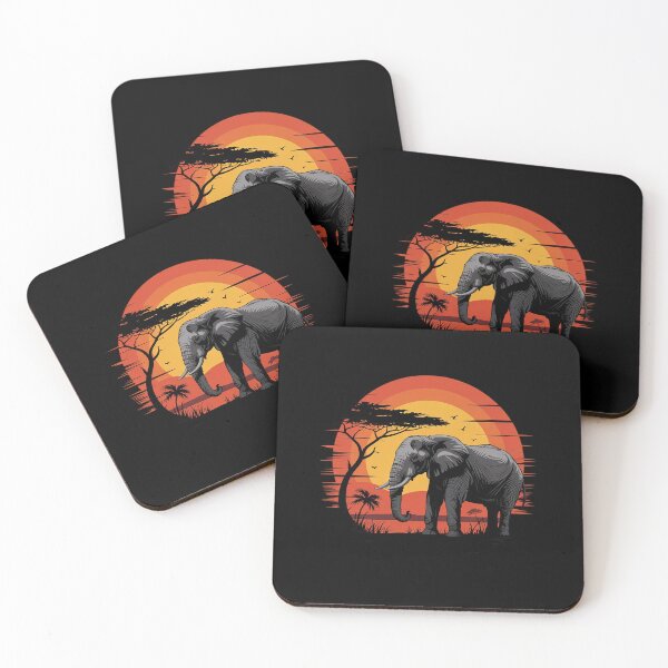 Item preview, Elephant Sunset Wildlife Savanna Nature Safari Animal designed and sold by angolinnArt.
