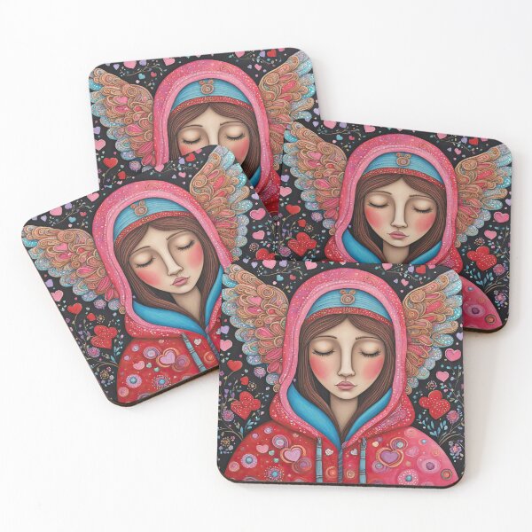 Item preview, Pensioner Angel of Love with wings wearing a hoodie celebrating Valentines Day designed and sold by Colin Bentham.