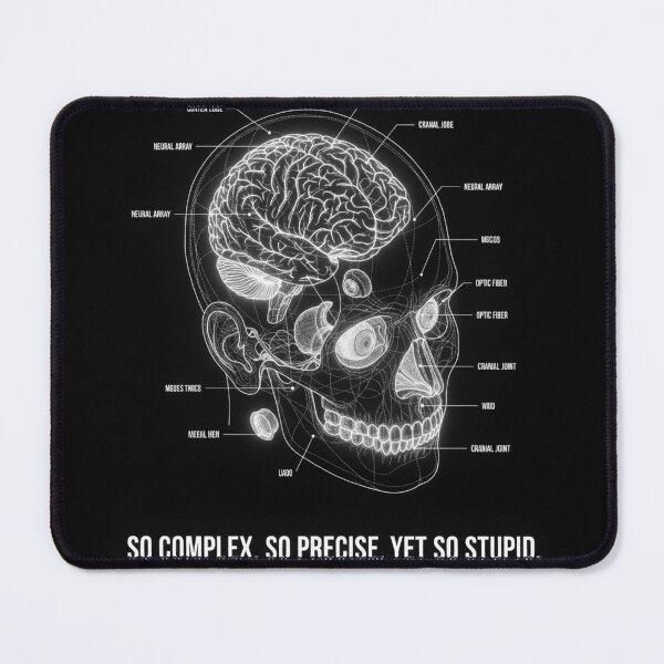 Item preview, Human Head Cross-Section Blueprint - "So Complex. So Stupid." designed and sold by mAXiBoOM.