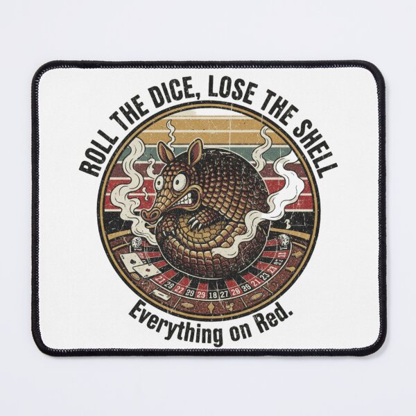 Item preview, Funny Armadillo Casino – Roll The Dice Lose The Shell Retro 90s Vintage Art designed and sold by FakeJoo.