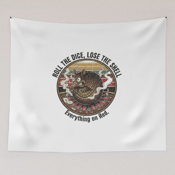 Item preview, Funny Armadillo Casino – Roll The Dice Lose The Shell Retro 90s Vintage Art designed and sold by FakeJoo.