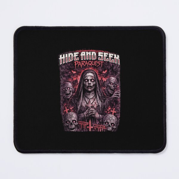 Item preview, Hide And Seek Paraquest Nun Skull Pink And Red Horror Streetwear Art designed and sold by DreamsGoals.