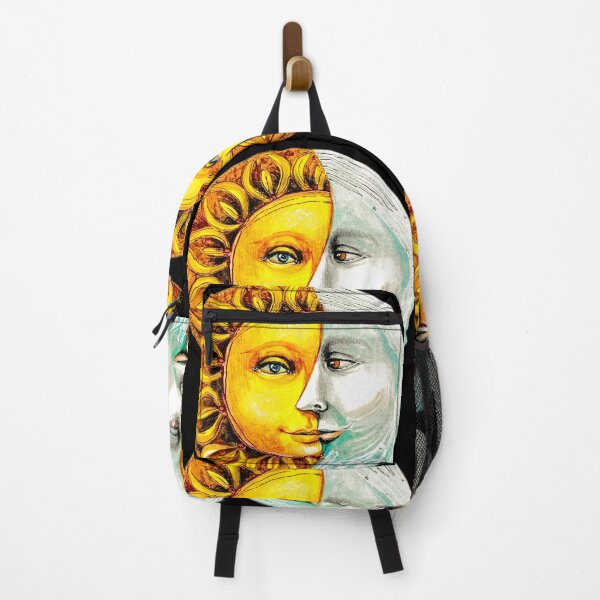 Item preview, Sun and Moon Face – Celestial Balance Art designed and sold by moonontheattic.