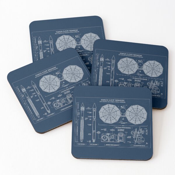 Item preview, LUCY Mission. NASA Space Probe (Navy Blueprint) designed and sold by BGALAXY.