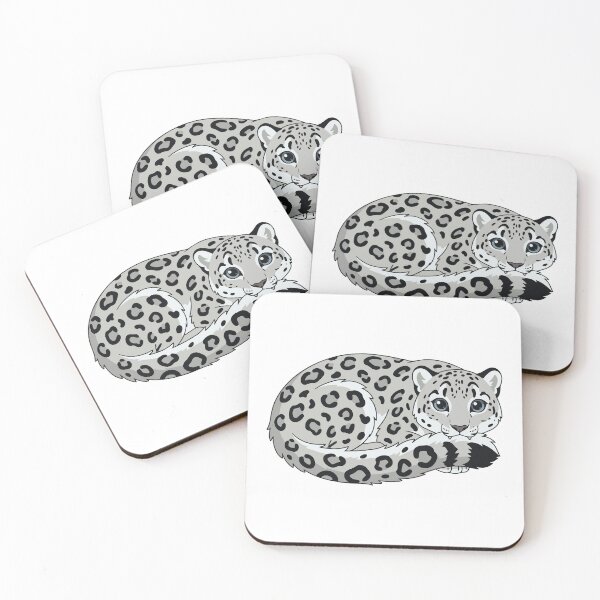 Item preview, Snow Leopard Biting Tail Cute Big Cat Nom designed and sold by Petzzz.