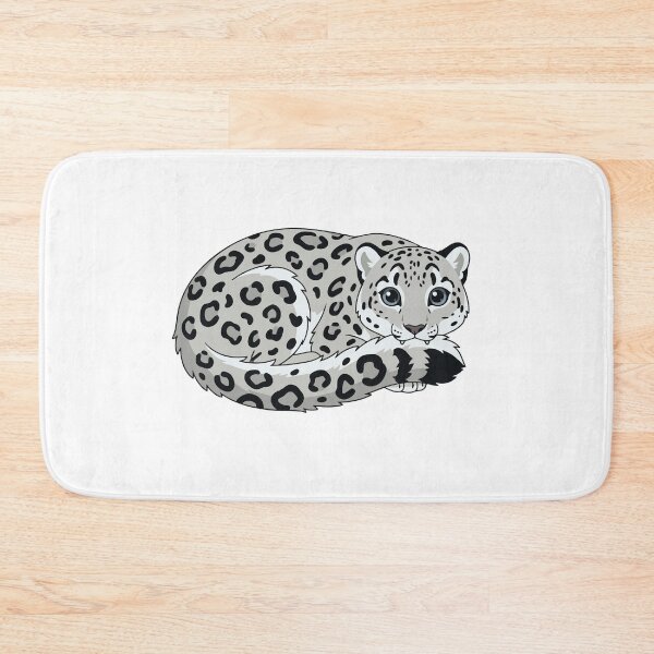 Item preview, Snow Leopard Biting Tail Cute Big Cat Nom designed and sold by Petzzz.