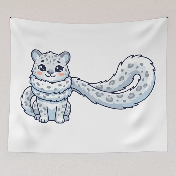 Item preview, My Tail Is My Scarf Snow Leopard Cozy designed and sold by Petzzz.