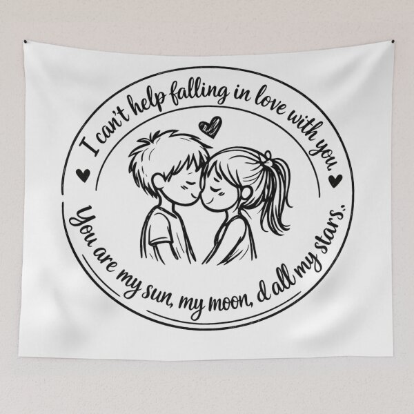 Item preview, Doodle couple in love for valentine's day designed and sold by FoxstarRavas.