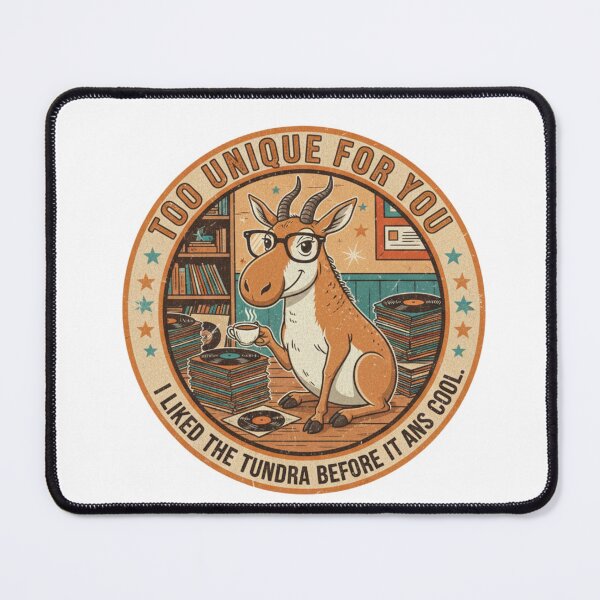 Item preview, Funny Hipster Saiga Antelope – Too Unique For You Retro 90s Vintage Art designed and sold by FakeJoo.
