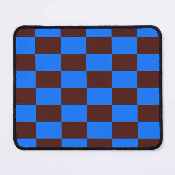 Item preview, Geometric Blue and Brown Check Board Pattern designed and sold by OneThreeSix.
