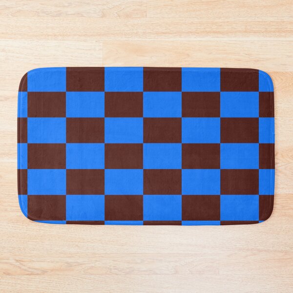 Item preview, Geometric Blue and Brown Check Board Pattern designed and sold by OneThreeSix.