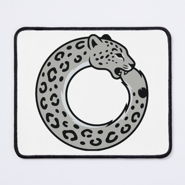 Item preview, Snow Leopard Chasing Tail Circle Design designed and sold by Petzzz.