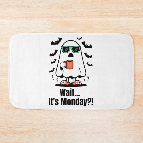 Item preview, Wait It’s Monday?! Funny Ghost Coffee Monday Mood Design designed and sold by JustFunnyStuff.