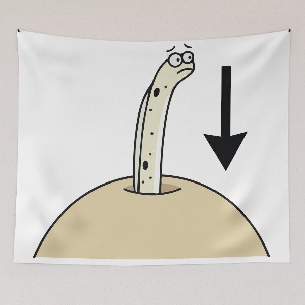 Item preview, Nope Going Back Down Funny Garden Eel Meme designed and sold by Petzzz.