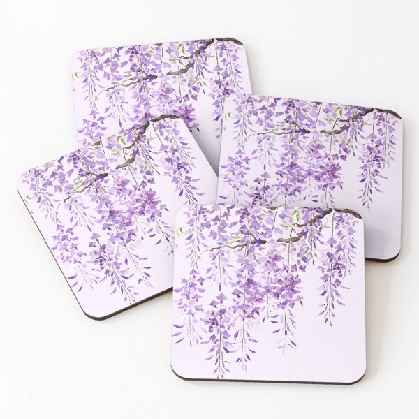 Item preview, hand painted purple wisteria in bloom 2024 2 designed and sold by ColorandColor.