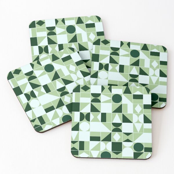 Item preview, Green Geometric Shapes Pattern  designed and sold by OneThreeSix.
