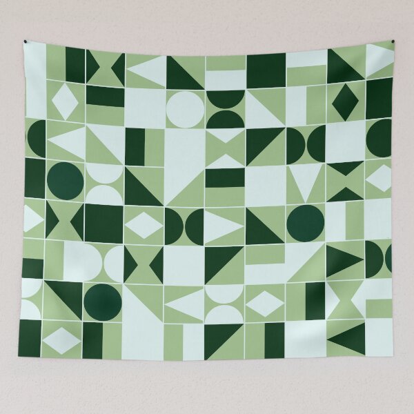 Item preview, Green Geometric Shapes Pattern designed and sold by OneThreeSix.