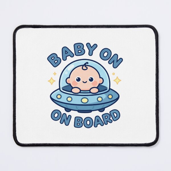 Item preview, Baby On Board Alien – Cute UFO Cartoon Shirt designed and sold by Mukesh Saxena.