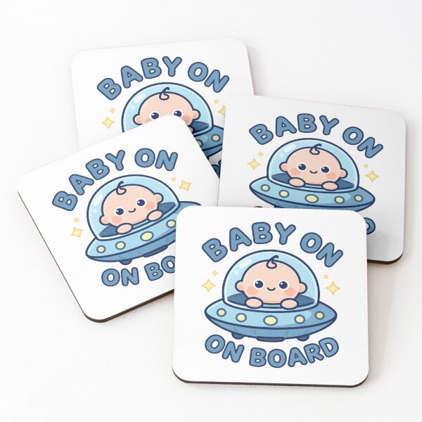 Item preview, Baby On Board Alien – Cute UFO Cartoon Shirt designed and sold by Mukesh Saxena.
