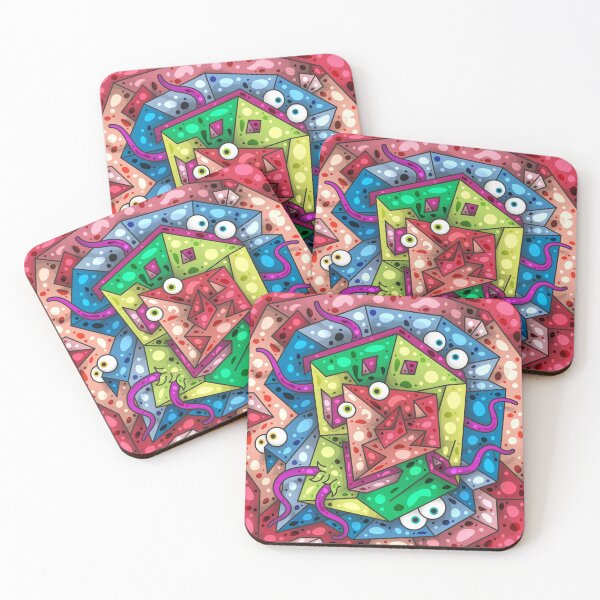 Item preview, Color Tiles #16A - Hidden faces in an asymmetrical composition designed and sold by liquid-print.