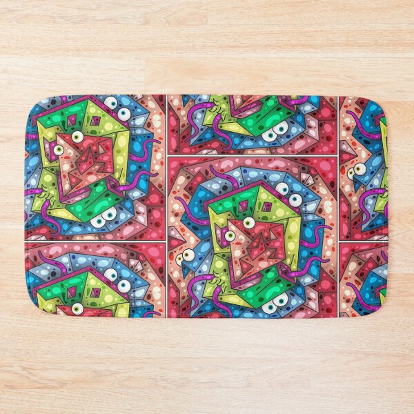 Item preview, Color Tiles #16A - Hidden faces in an asymmetrical composition designed and sold by liquid-print.